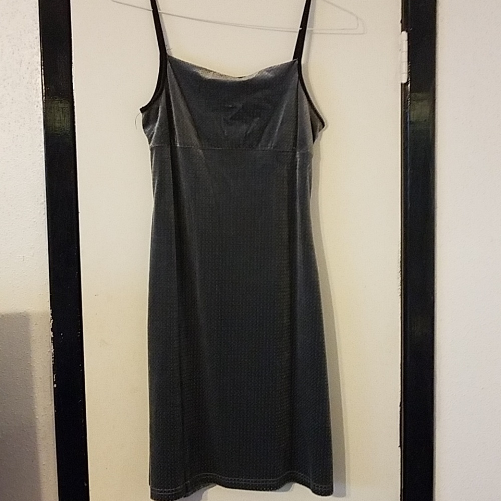 Velvet spaghetti strap dress